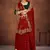Red color embroidered rimzhim patta saree with banglori silk blouse