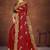 Red color embroidered rimzhim patta saree with banglori silk blouse