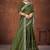 Light green color siroxi stone work rimzhim patta saree with banglori silk blouse