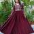 Attractive Wine Sequins Silk Festival Wear Gown With Dupatta