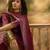 Women's maroon & white floral printed kurta with trousers & dupatta