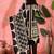 Women's black & beige geometric printed kurta with trousers & dupatta