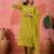 Women's lime green & white bandhani printed kurta with trousers & dupatta