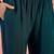 Women's bottle green floral printed kurta with trousers & dupatta