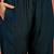 Women's dark teal blue floral printed kurta with trousers & dupatta