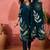 Women's dark teal blue floral printed kurta with trousers & dupatta