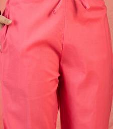 Women's peach & white floral printed kurta with trousers & dupatta