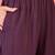 Women's wine pink v-neck embroidered kurta with trousers & dupatta