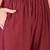 Women's maroon v-neck embroidered kurta with trousers & dupatta