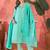 Women's sky blue & whitev-neck embroidered printed kurta with trousers & dupatta