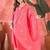 Women's peach & white v-neck embroidered printed kurta with trousers & dupatta