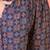 Women's navy blue & orange ethnic motifs printed kurta with trousers & dupatta