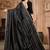 Black color siroski stone work rimzhim patta saree with  blouse