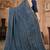 Blue color siroski stone work rimzhim patta saree with  blouse