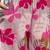 Women's grey & pink floral printed a-line kurta with trousers