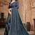 Blue color siroski stone work rimzhim patta saree with  blouse