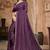 Purple color siroski stone work rimzhim patta saree with  blouse
