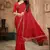 Red color siroski stone work rimzhim patta saree with  blouse