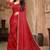 Red color siroski stone work rimzhim patta saree with  blouse