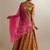 Gold plain silk sharara