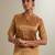 Gold plain silk sharara