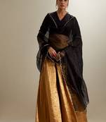 Black plain silk palazzo set