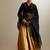 Black plain silk palazzo set