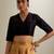 Black plain silk palazzo set