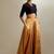 Black plain silk palazzo set