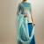 Blue plain silk sharara