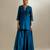 Blue plain chanderi sharara
