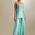 Blue plain chanderi sharara