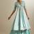 Blue plain silk anarkali