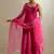 Hot pink plain chanderi sharara