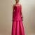 Hot pink plain chanderi sharara