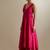 Hot pink plain chanderi kurta set