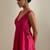 Hot pink plain chanderi kurta set