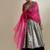 Silver plain silk anarkali