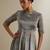 Silver plain silk anarkali