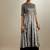 Silver plain silk anarkali