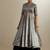 Silver plain silk anarkali