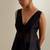 Black plain chanderi kurta set