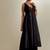 Black plain chanderi kurta set