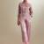 Light-pink plain silk jumpsuit