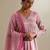 Pink plain chanderi anarkali