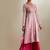 Pink plain chanderi anarkali