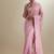 Pink plain chanderi saree