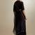 Black plain chanderi saree