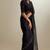 Black plain chanderi saree