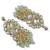 Aarnaa kundan pearl & mint beads chandbali earrings jewellery for women